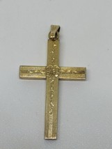 Vintage 12k Gold Filled GF Cross Pendant - £11.85 GBP