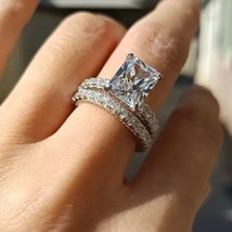 11.5 Ct D/FL Radiant Cut Moissanite 14K White Gold Fn Bridal Engagement ... - $6,005.87 MXN