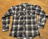 Ablanche New York Men&#39;s size L Gray Plaid Long Sleeve Button Front - $21.48