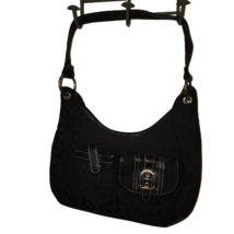 Black Satchel Bag (Medium, Kiss-Lock Closure) - £13.53 GBP