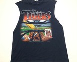 Vintage Detroit Tigers Canottiera Tee T Shirt Uomo S Blu Navy Taglio Off... - $13.99