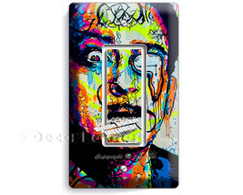Salvador Dali abstract Colorful spray paint modern art single GFCI light... - $18.99