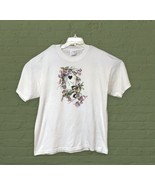 Vintage 90’s Cottagecore Birdhouse T Shirt Large Bird Flowers - £16.44 GBP