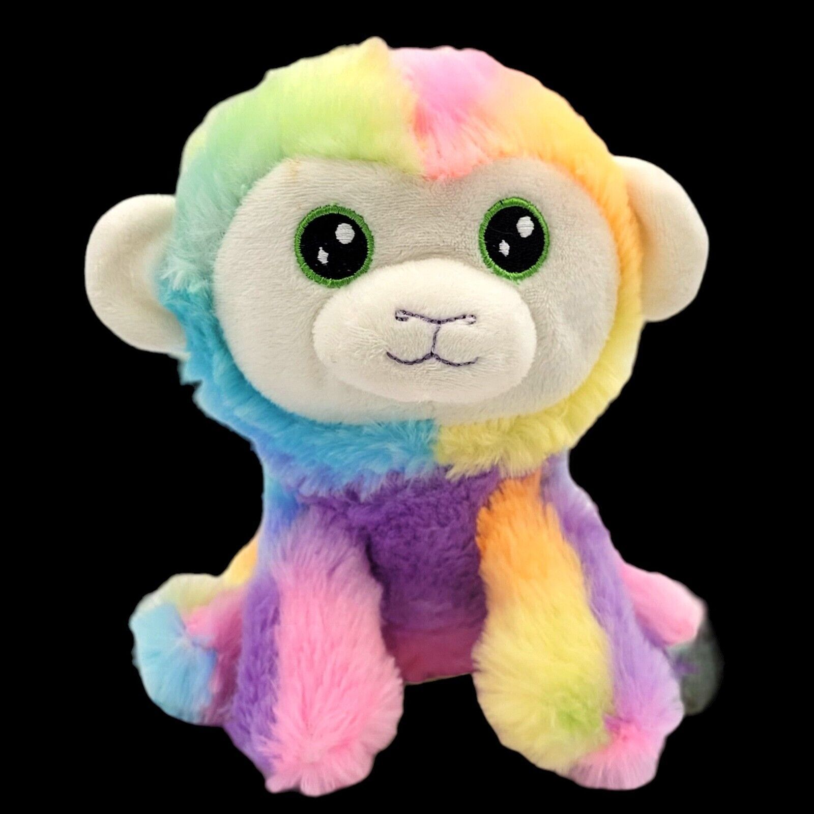 Animal Adventure Colorful Friends Monkey 7" Soft Eyes Pastels 2019 Easter Spring - $14.20