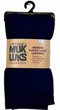 Muk Luks  LUK*EES  Women Navy Blue Fleece-Lined Warm &amp; Cozy Leggings Size L - XL - £14.10 GBP