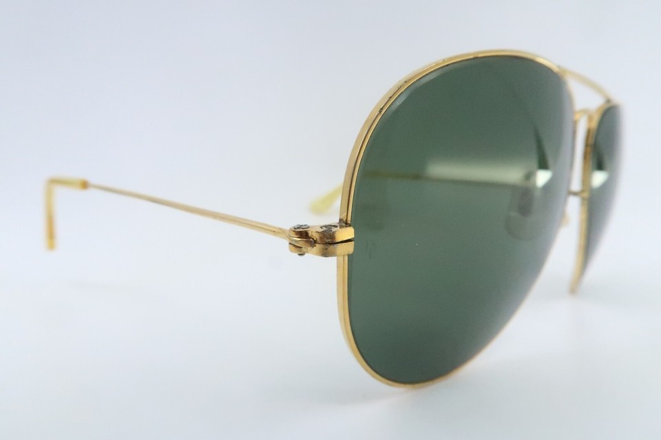 Vintage B&L Ray Ban Aviator Sunglasses BL Etched Lenses Size 62-14 Made in USA Item image 3
