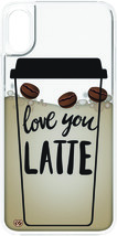 Love You Latte Liquid Fashion Phone Case for iPhone XS Max, Clear - $15.00