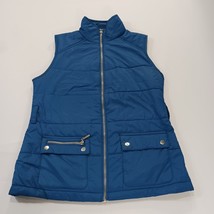Merona VN1119796 Women's Blue Full Zip Pockets Sleeveless Vest Size Small  image 12