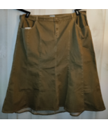 EXCELLENT WOMENS Liz &amp; Me LONG GREENISH BROWN DENIM SKIRT W/ POCKETS  SI... - €34,19 EUR