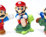 Vintage 1989 Applause Super Mario + Brother LUIGI Running PVC Figure Lot 3 - £19.99 GBP