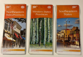 Lot 3 Aaa Road Maps 2012 Regional Series Northeastern - Southeastern - Western - £17.58 GBP