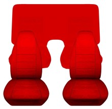 Front and Rear car seat covers Fits Pontiac Firebird 1967-2002  solid red - $153.91