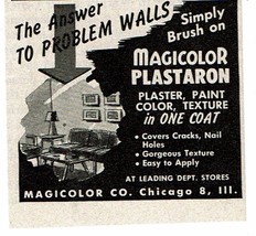 vintage 1950 Magicolor Plastaron plaster paint mini PRINT AD - $4.94