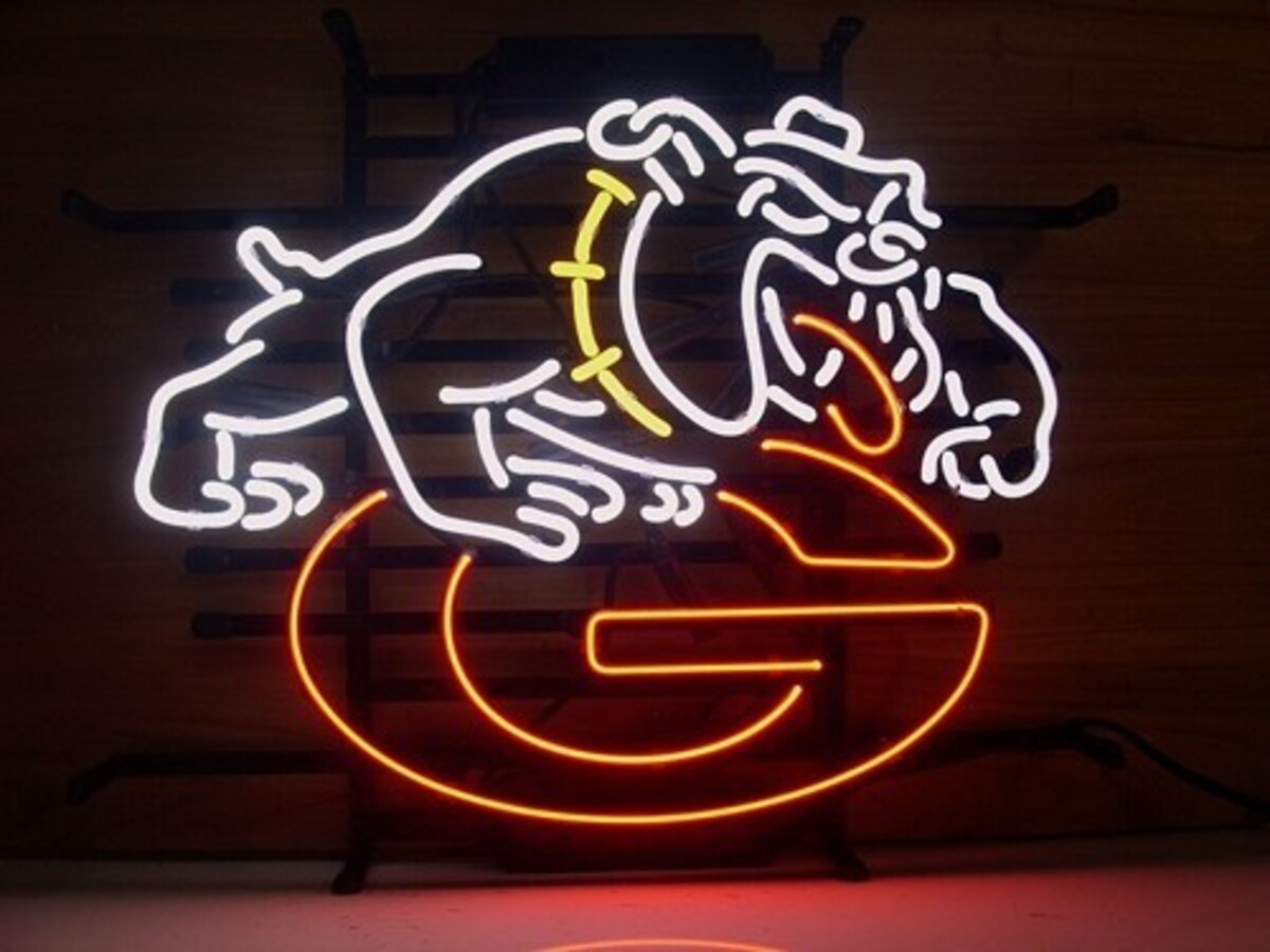 Georgia Bull Dogs Uga Neon Sign 20"x17