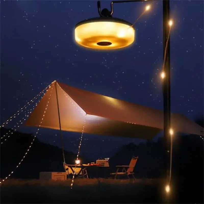 Outdoor Tent Colorful Atmosphere String Lights USB Charging LED Camping Light - £27.00 GBP+