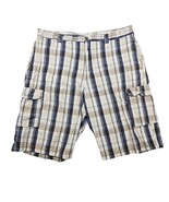 Castaways Cargo Shorts Mens Size 36 Plaid Casual Summer Vacation Flap Po... - £14.90 GBP