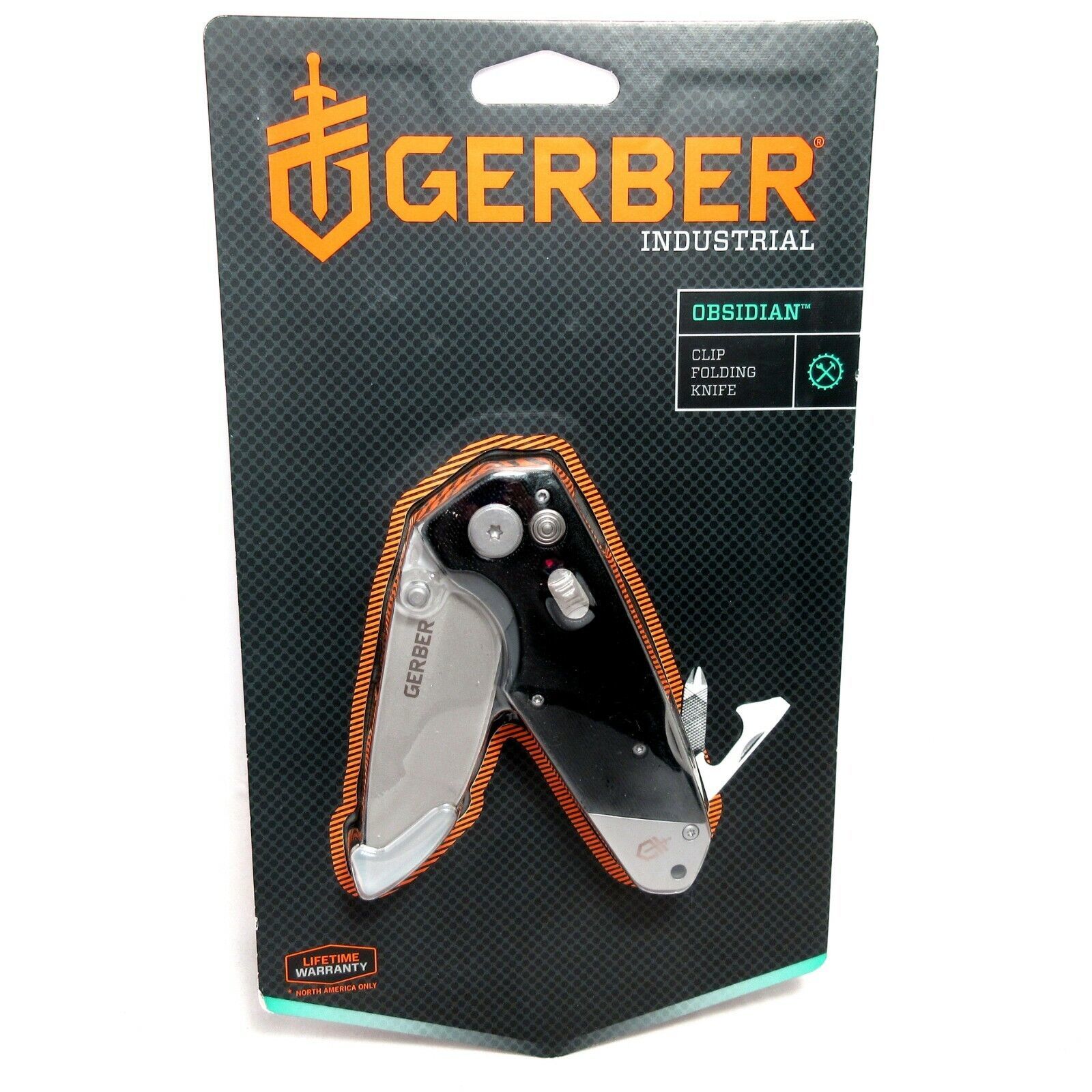 Primary image for Gerber Industrial Obsidian Pocket Knife Stainless Steel Blade Fine Multi Tool