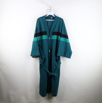 Vtg 90s Streetwear Mens L / XL Striped Belted Velour Bath Robe Loungewea... - €50,94 EUR
