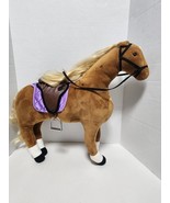 Toys R Us Journey Girls Pretty Palomino Pony Stuffed Horse w/ Saddle - G... - $30.18 CAD