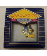 Vintage 1987 Blue Enamel GRADUATION CAP Goldtone Lapel PIN or Tie TACK - £7.75 GBP