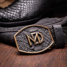 KANSAS Genuine Snake Skin Cowboy Boot from the Western Collection Black image 10
