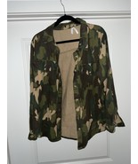 Live 4 Truth Green 100% Army Print Button Front Long Sleeve Shirt Sz XL - $223.90 MXN
