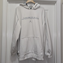 Vintage Air Jordan Flight Embroidered Pullover Hoodie White / Gray Men&#39;s XXL - £53.90 GBP