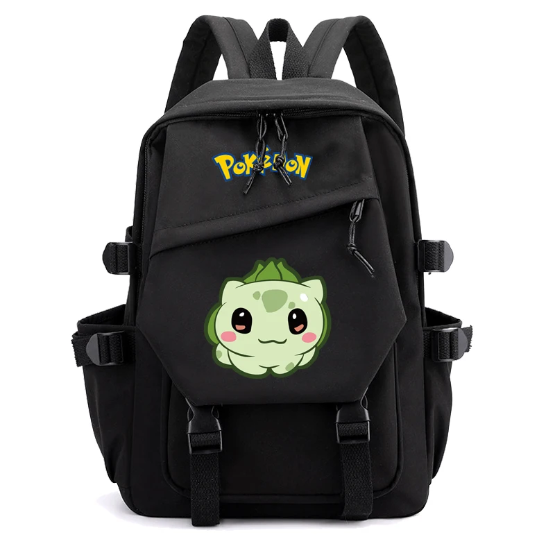 Anime Kawaii Plush Toy Pokemon Backpack Children Girl Boy Black Blue Schoolbag - £28.89 GBP