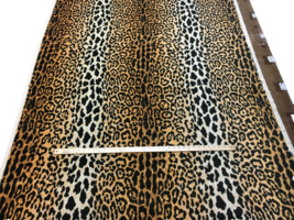 Ballard Designs Serengeti Camel Leopard Velvet Fabric By The (0.5)1/2 Yard 54&quot;W - £23.91 GBP