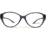 Versace Eyeglasses Frames MOD.3161 5000 Black Purple Silver Medusa 53-15... - $126.01
