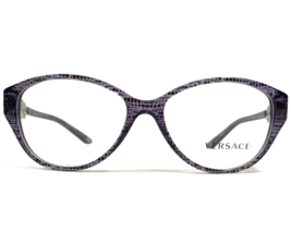 Versace Eyeglasses Frames MOD.3161 5000 Black Purple Silver Medusa 53-15... - £98.86 GBP
