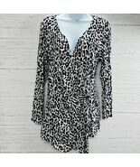 Cache Womens Size Large Animal Print Wrap Front Cold Shoulder Long Sleev... - €24,00 EUR