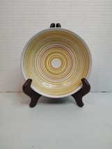 Lee Rosen MCM Design Technic Shallow Bowl Tan Yellow Orange Stripe 5.5&quot; ... - $56.09