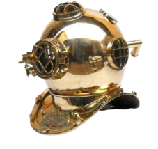 Nautical Divers Helmet Maritime Mark V Deep Diving Solid Brass Helmet - £161.23 GBP