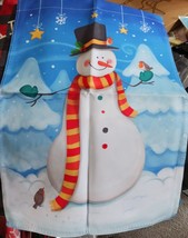 Winter snowman Holiday Christmas Garden Flag 12x18  Vertical New in package - £3.91 GBP