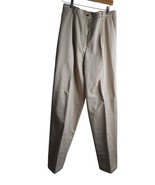 LL Bean Flannel Lined Pants Beige Womens Size 12 M/T - $15.20