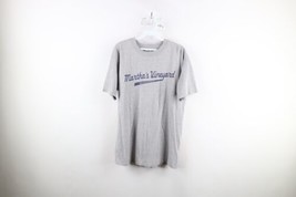 Vintage 90s Mens Large Faded Spell Out Script Marthas Vineyard T-Shirt Gray - £34.92 GBP