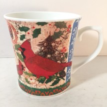 Large Royal Etfreda Bone China Cardinal Pinecone Holly Mug by Allison L.L. - £8.56 GBP