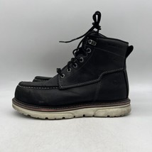 Wolverine I-90 DuraShocks W201143 Men Black Leather Lace Up Work Boots Sz 10.5EW - £60.13 GBP