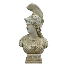 Athena Minerva Greek Roman Goddess Bust Hard Plaster Statue Sculpture 16.92 in - £93.11 GBP