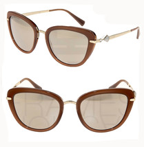 Bvlgari Divas Dream Trilayer BV8193B Brown Beige Gold Mirrored Sunglasses 8193 - £158.47 GBP