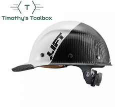 Lift Safety Dax 50/50 Carbon Fiber Cap Hard Hat White-Black - $154.20