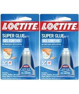 2 New 4g LOCTITE Super Glue GEL Control Clear NO DRIP Leather Cork Rubbe... - £22.74 GBP
