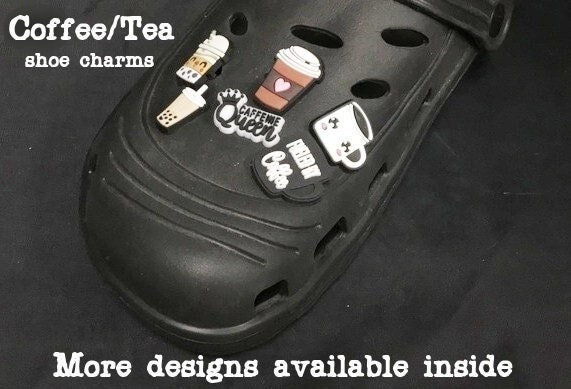 Primary image for Coffee/tea themed shoe charms, cappuccino, espresso, boba, drinks, beverages