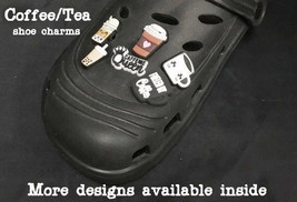 Coffee/tea themed shoe charms, cappuccino, espresso, boba, drinks, bever... - £1.17 GBP