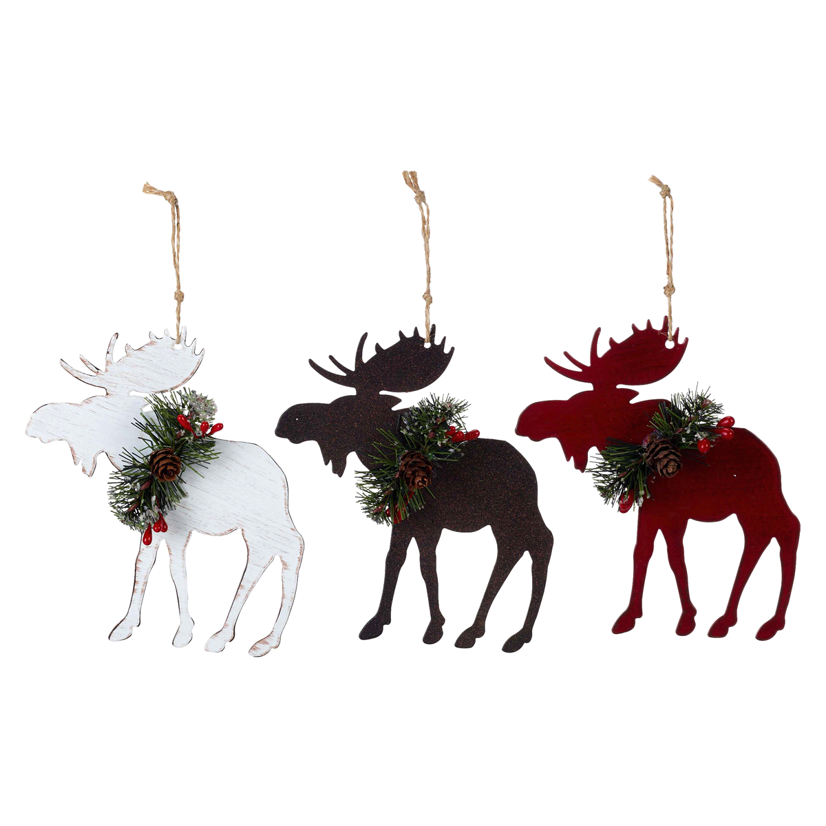 Ornament Tinsheet Moose, 3 assorted SHIPS IN 24 HOURS - MJ - $19.88