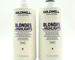Goldwell Blondes &amp; Highlights Anti-Yellow Shampoo &amp; Conditioner/Blonde H... - £41.82 GBP