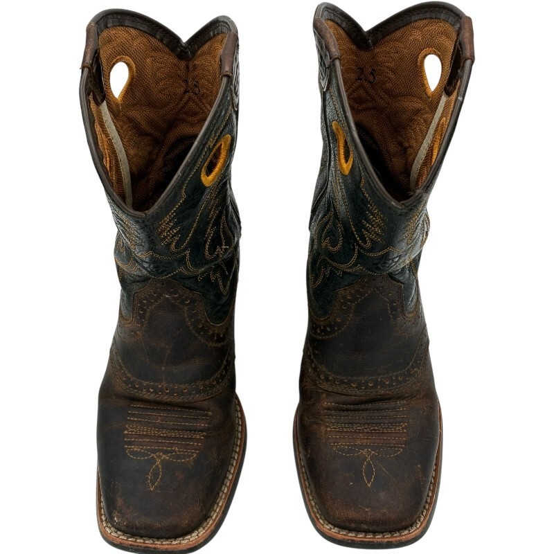Ariat Boys' Roughstock Leather 4LR Square Toe Brown Western Boots size 2.5 Item image 5