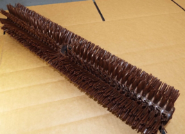 OUTDOOR SWEEPER SCRUB BRUSH BROOM POLYETHYLENE 18&quot; X 4&quot; ROUND RUGGED POO... - £15.71 GBP