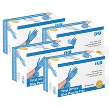 Disposable Vinyl Gloves (Blue) - Powder-Free, Latex-Free (400, X-Large) - $47.99